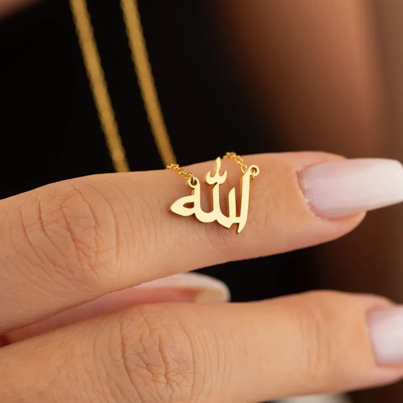 Diamond & Gold Allah Pendant – Crowned & Co